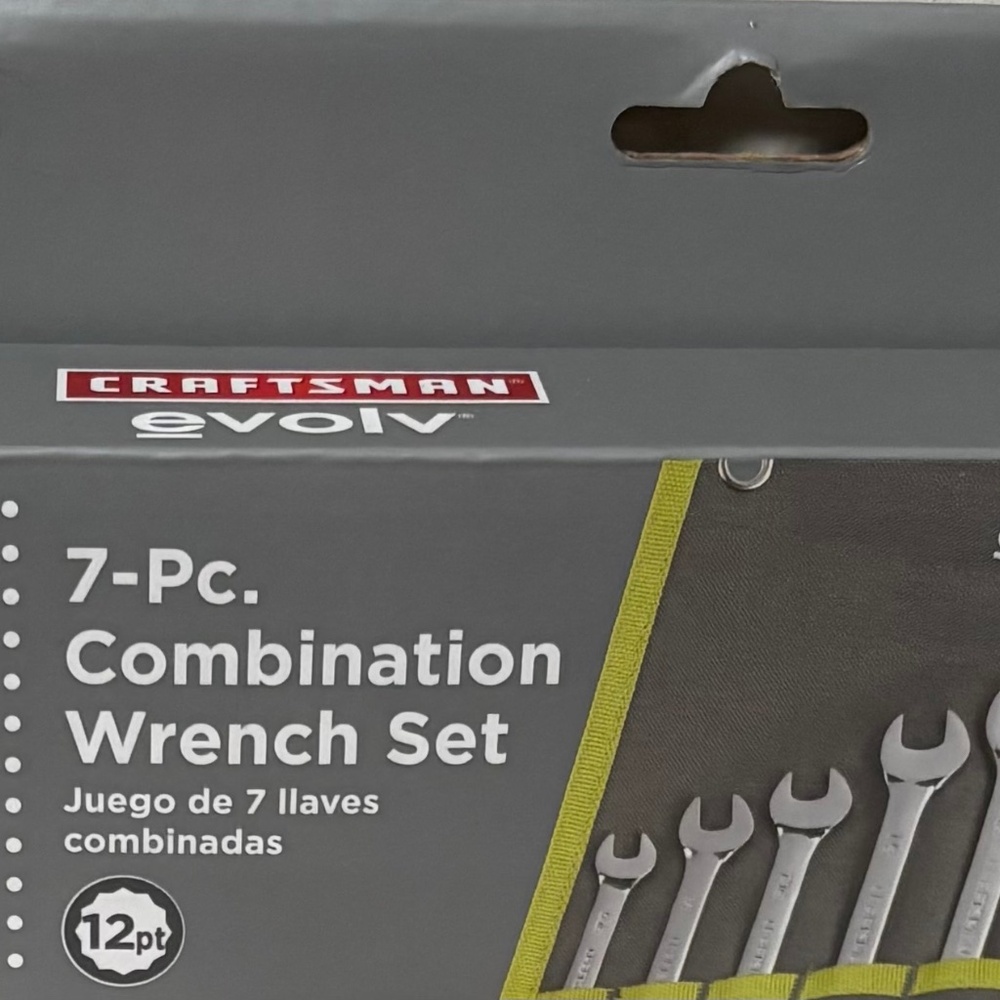 Craftsman Evolve 7 pc Inch 12 pt. Combination Wrench Set 12353 w/Roll Up Pouch